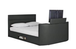 Hygena Gemini Super Kingsize TV Bed Frame - Black.